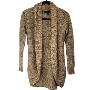 Derek Heart Knit Cardigan orange brown and grey - M